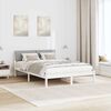 vidaXL Estrutura da cama Branco e cinza claro 135 x 190 cm