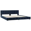 vidaXL Cama com colch&atilde;o 180x200 cm veludo azul