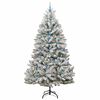 vidaXL &Aacute;rvore de Natal Artificial Verde e Branco 240 cm PVC e Metal