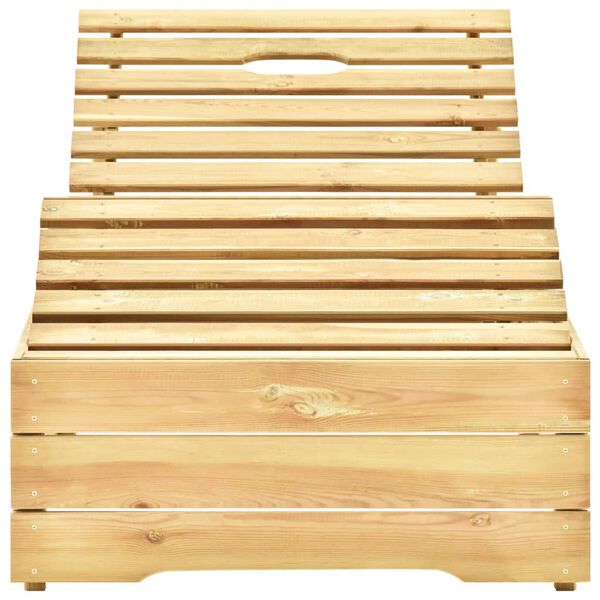 vidaXL Espregui&ccedil;adeira com almofad&atilde;o vermelho pinho impregnado