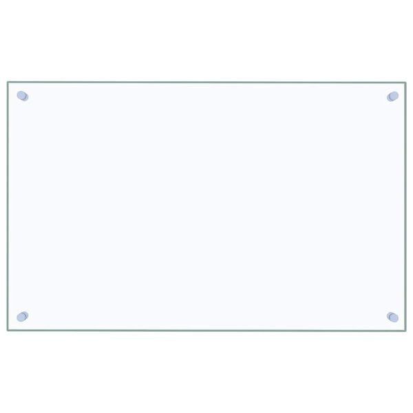 vidaXL Painel anti-salpicos cozinha 80x50 cm vidro temp. transparente