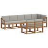 vidaXL Conjunto de Sof&aacute;s para Exterior 8 pcs Cinza Natural e Claro