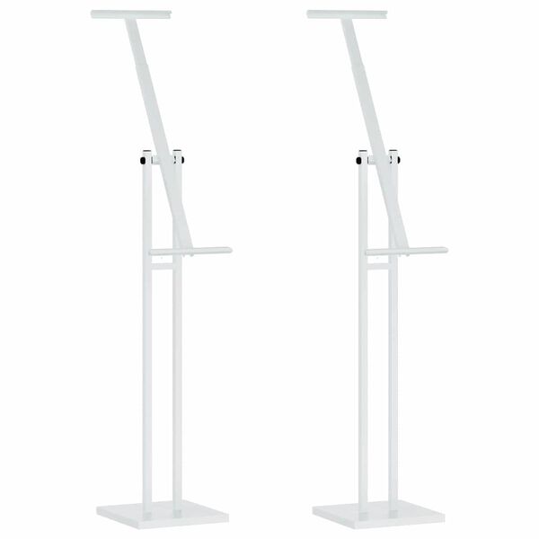 vidaXL Displays de Feira 2 pcs Branco 26,5 x 26,5 x 150 cm A&ccedil;o