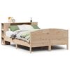 vidaXL Cama com estante sem colch&atilde;o 140x190 cm pinho maci&ccedil;o