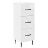vidaXL Gabinete de Gavetas Branco Brilhante 33 x 34,5 x 89,5 cm