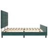 vidaXL Cama Box com cabeceira Verde Escuro 200 x 200 cm Veludo