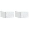 vidaXL Gabinete de Canto Montado na Parede 2 pcs Branco