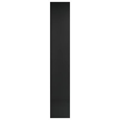 vidaXL Armário para CD 21x16x93,5 cm contraplacado preto brilhante