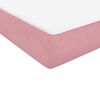 vidaXL Cama box spring c/ colchão e LED 80x220 cm veludo rosa