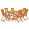 vidaXL 7 pcs conjunto de jantar para jardim madeira de teca maci&ccedil;a