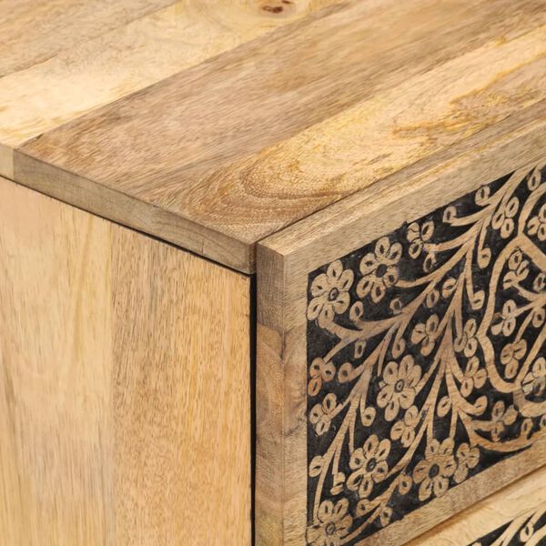 vidaXL Mesas de cabeceira 2 pcs 40x33x46 cm madeira mangueira maciça