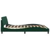 vidaXL Estrutura de cama Dover 180x200 cm veludo verde-escuro