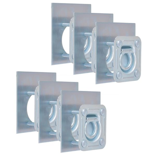 vidaXL An&eacute;is de fixa&ccedil;&atilde;o para atrelados 6 pcs a&ccedil;o galvanizado 2000 kg