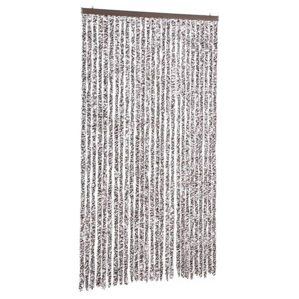 vidaXL Cortina anti-insetos 118x220 cm chenille castanho e bege