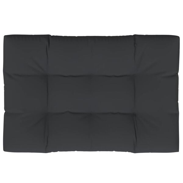 vidaXL Almofad&atilde;o para sof&aacute; de paletes 120x80x12 cm tecido preto