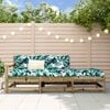 vidaXL 3 pcs conjunto lounge de jardim c/ almofad&otilde;es pinho impregnado