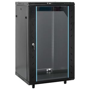 vidaXL Arm&aacute;rio bastidor 15U 19" IP20 60x60x100 cm preto