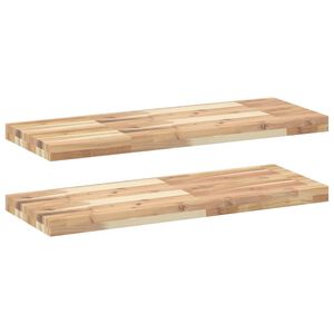 vidaXL Prateleiras flutuantes 2pcs 80x30x4cm ac&aacute;cia maci&ccedil;a n&atilde;o tratada