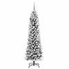 vidaXL &Aacute;rvore de Natal Artificial Branco 210 cm PVC, Metal e Pl&aacute;stico