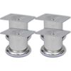 vidaXL P&eacute;s de sof&aacute; redondos 4 pcs 60 mm cromado