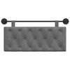vidaXL Cabeceira Suspensa Cinza Escuro 110 x 55 x 7 cm Veludo