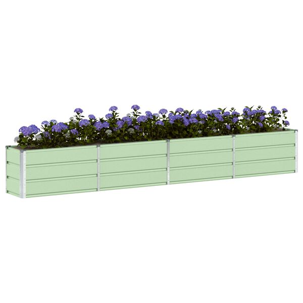 vidaXL Floreira Verde 320 x 40 x 45 cm A&ccedil;o