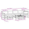 vidaXL 7 pcs conj. lounge jardim com almofad&otilde;es madeira douglas maci&ccedil;a