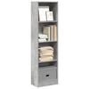 vidaXL Estante 40x24x143 cm derivados de madeira cinzento cimento