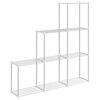 vidaXL Prateleira tubular Branco 129 x 27 x 132 cm Alum&iacute;nio