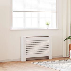 vidaXL Cobertura de radiador 112x19x81,5 cm MDF branco