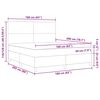 vidaXL Cama Box Creme e Branco 160 x 200 cm Tecido de Veludo Cotele
