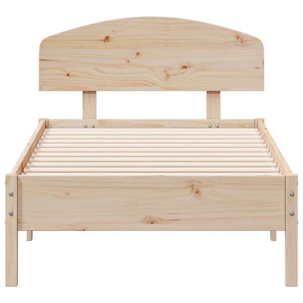 vidaXL Cama sem colch&atilde;o 75x190 cm madeira de pinho maci&ccedil;a
