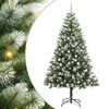 vidaXL &Aacute;rvore de Natal Artifical com Neve Flock 300 LED Branco quente