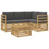 vidaXL Conjunto de Sof&aacute;s para Exterior 5 pcs Branco e Antracite