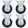 vidaXL Rodas fixas 4 pcs 100 mm