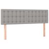 vidaXL Cama com molas/colch&atilde;o 140x200 cm tecido cinzento-claro