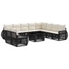 vidaXL Conjunto de Sof&aacute; de Jardim 11 unid. Preto e Branco Creme