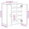 vidaXL Sapateira 60x35x70 cm derivados de madeira madeira velha