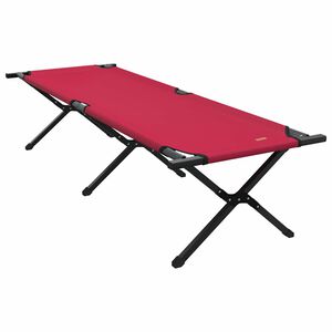 vidaXL Cama de Camping Dobr&aacute;vel Manual Vermelho 193 x 69 x 45 cm