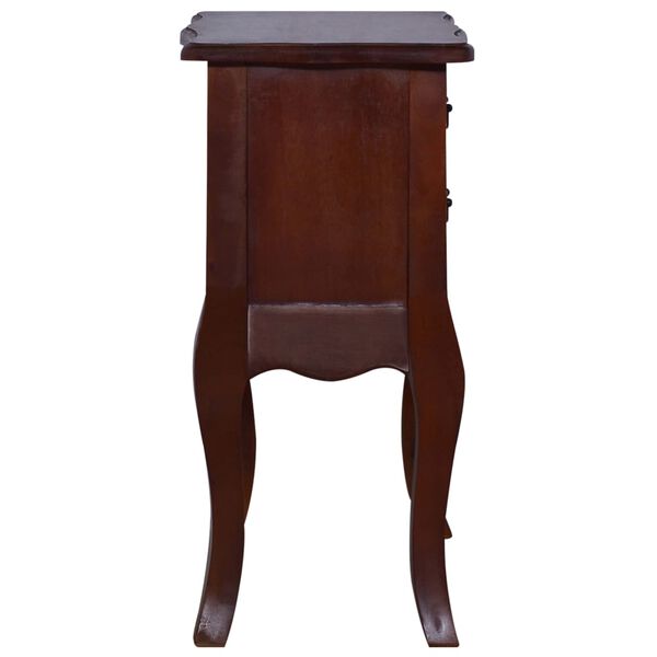 vidaXL Mesa de cabeceira 60x30x60 cm mogno maci&ccedil;o castanho cl&aacute;ssico