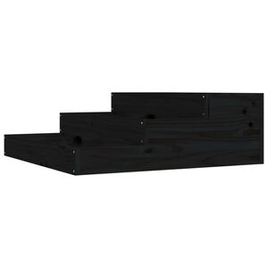 vidaXL Vaso/floreira 78x78x27 cm pinho maci&ccedil;o preto
