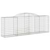 vidaXL Cestos gabião arqueados 2pcs 300x50x100/120cm ferro galvanizado