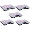 vidaXL Caixas com divis&oacute;rias ajust&aacute;veis 5 pcs 385x283x50 mm pl&aacute;stico