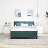 vidaXL Cama Box Spring LED com led Verde Escuro 140 x 190 cm Veludo