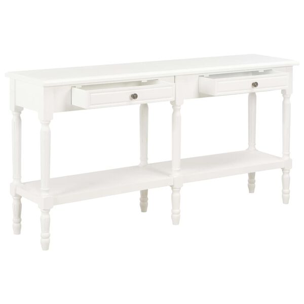 vidaXL Aparador 150x35x77 cm madeira maci&ccedil;a branco