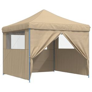 vidaXL Tenda de Festa 292 x 292 x 315 cm Bege Tecido Oxford