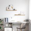 vidaXL Prateleira de Parede com prateleira 2 pcs Bege 80 x 9 x 3 cm