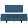 vidaXL Cama Box com colch&atilde;o Azul escuro 180 x 200 cm Veludo