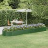 vidaXL Canteiro elevado jardim 396x100x36 cm a&ccedil;o galvanizado verde