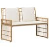 vidaXL Banco de exterior 2 -Seater 116 x 55 x 82 cm Natural e Creme